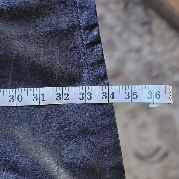 Imperial black faux leather asymmetrical shoulder dress - Picture 14 of 14